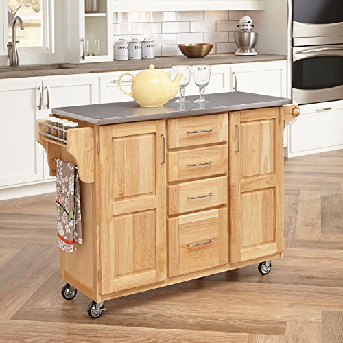 Home Styles Carrito de cocina con desayunador y ...