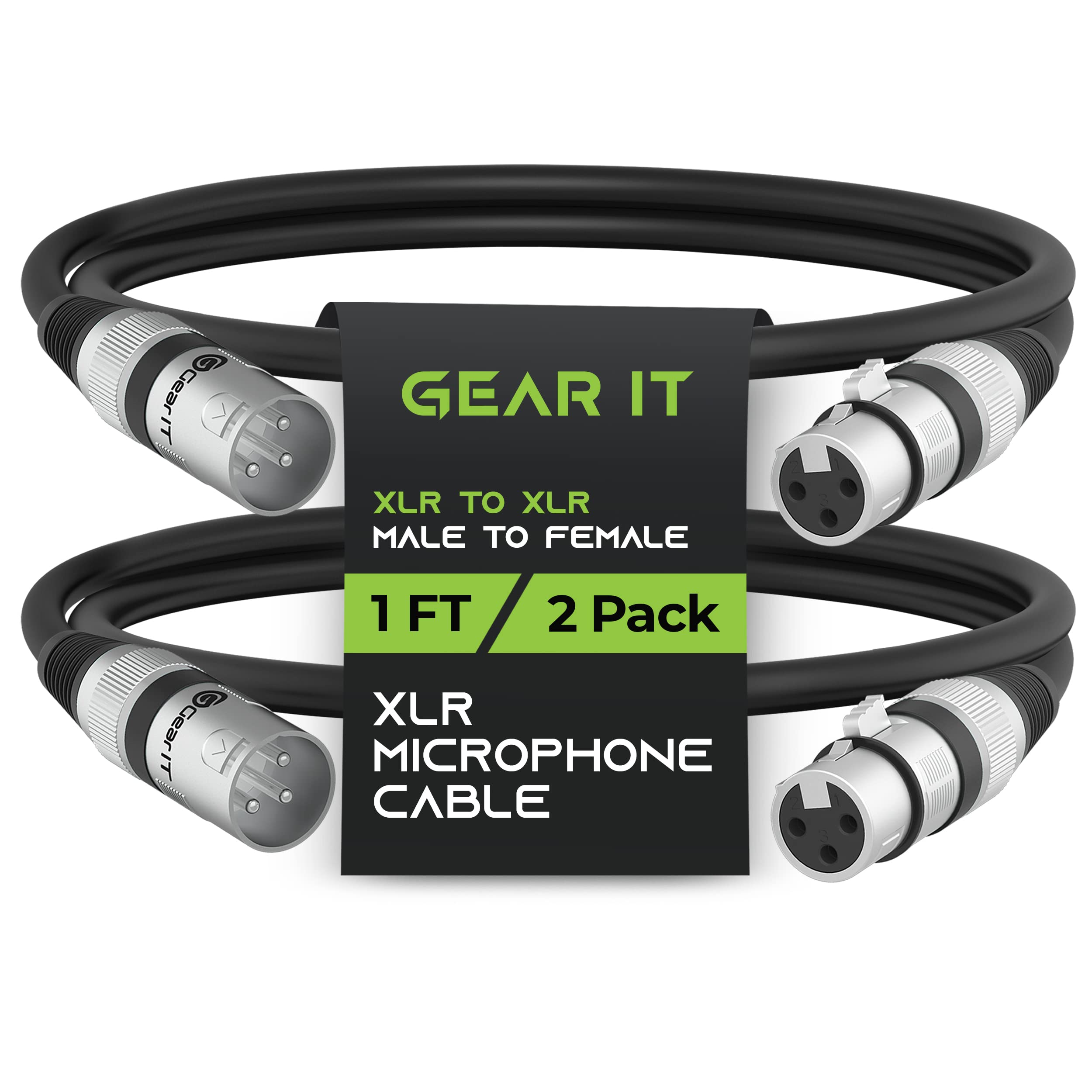 GearIT Latiguillo XLR Cable Negro