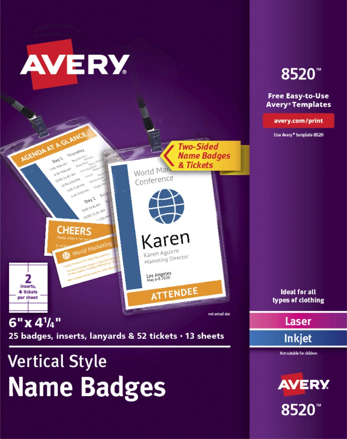 Avery Tarjetas de identificación personalizables...