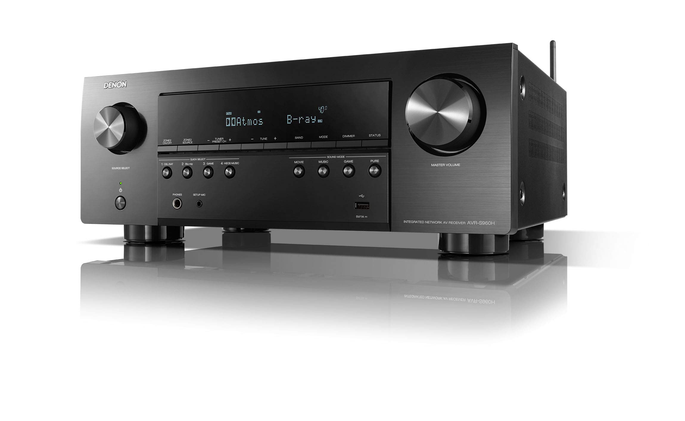 Denon AVR-S970H 8K Ultra HD 7.2 canales (90 vatios x 7)...