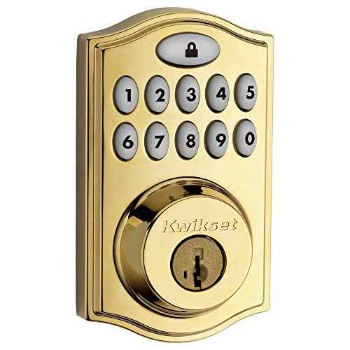 Kwikset Cerrojo electrónico con panel táctil SmartCode 914 Z-Wave Plus con seguridad SmartKey