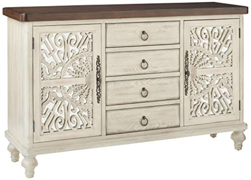 Acme Furniture Mesa consola blanca antigua Vermont