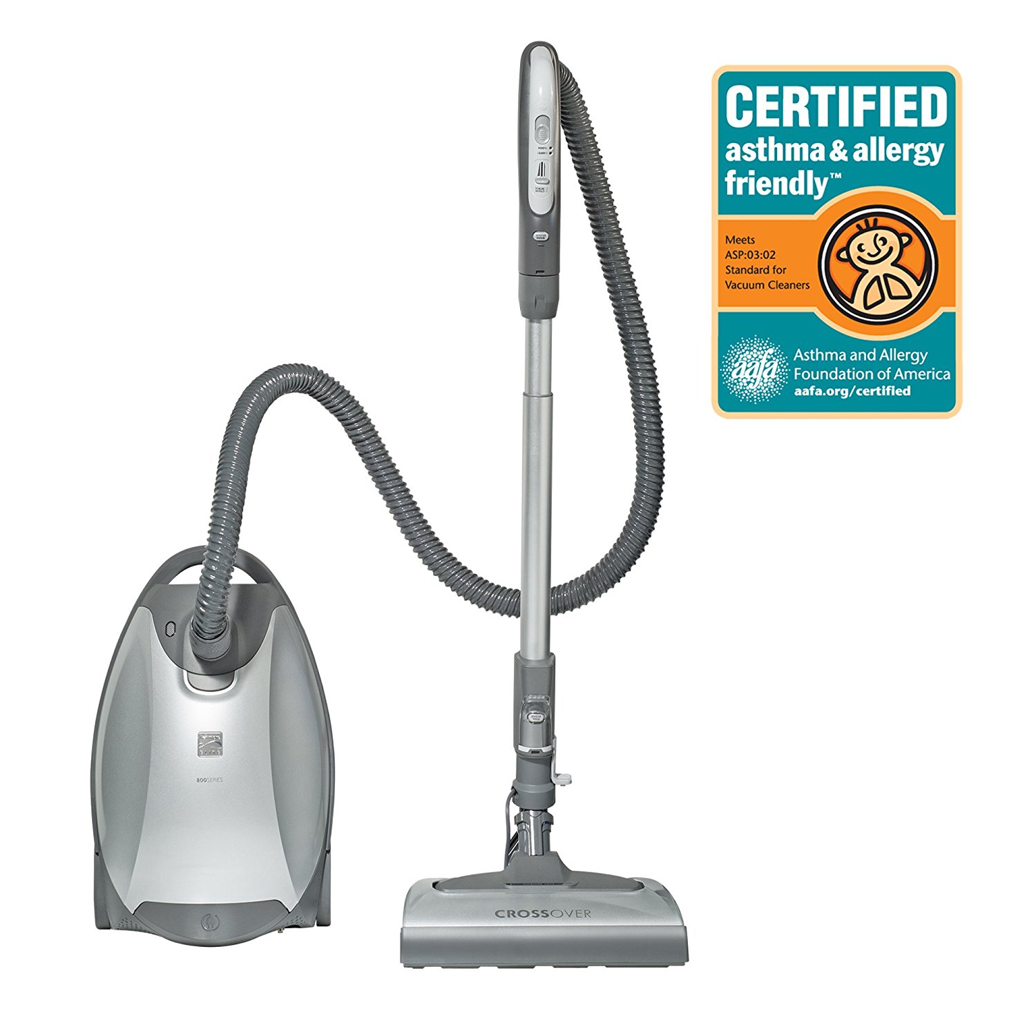 Kenmore Elite 21814 Pet Friendly CrossOver Canister Aspiradora en plata/gris