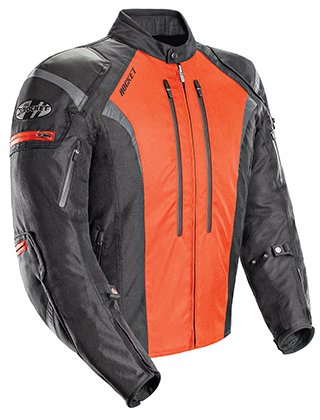 Joe Rocket Chaqueta de motociclista Atomic 5.0 para hombre - Negro/Naranja - XXX-Large