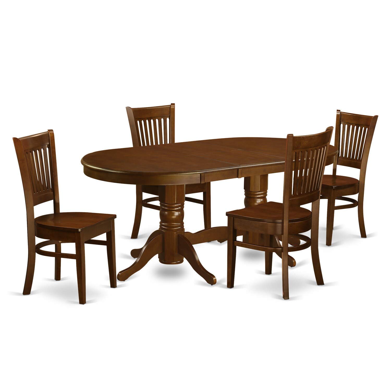 East West Furniture El juego de mesa de comedor ...