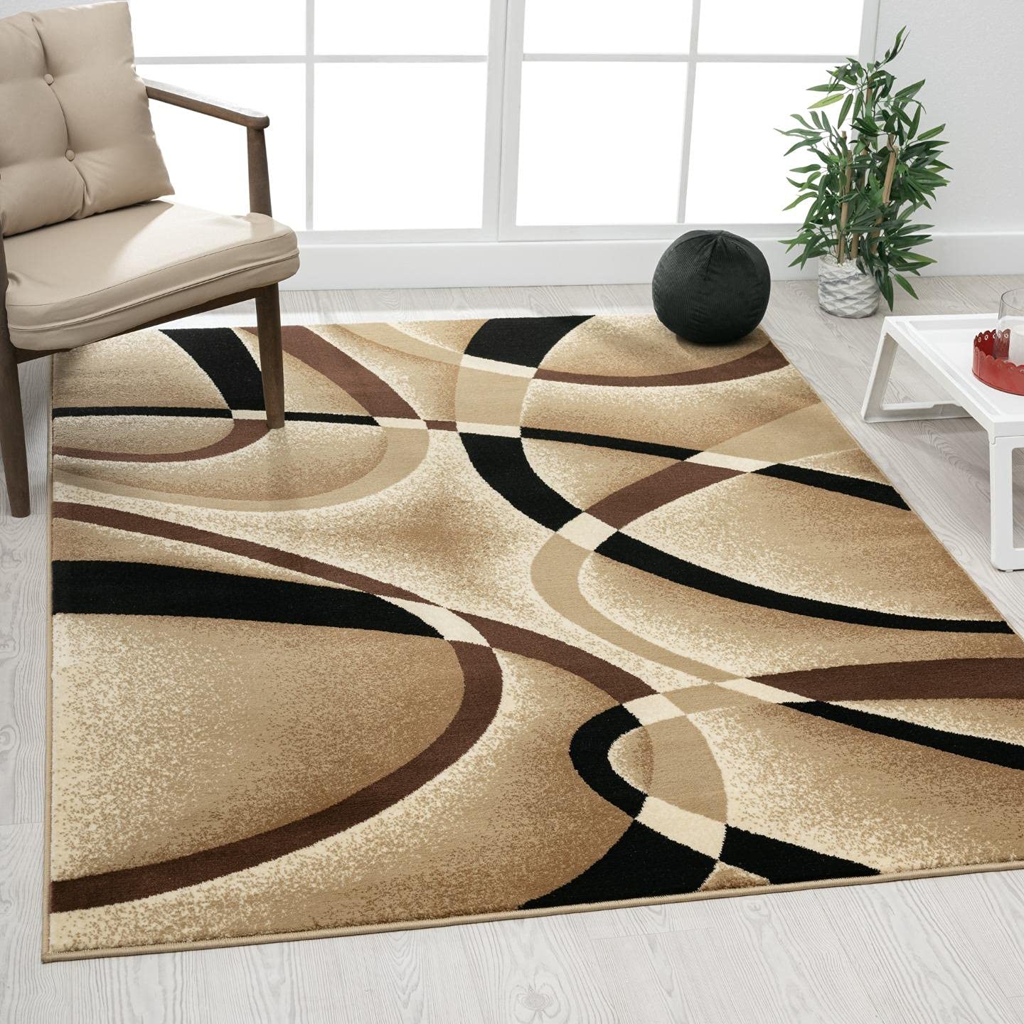 Persian Area Rugs 2305 Beige 2 pies 0 pulgadas por 3 pies 4 pulgadas Alfombras modernas modernas