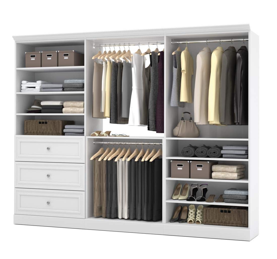 Bestar Versatile Closet Organizer System, 108-inch Whit...