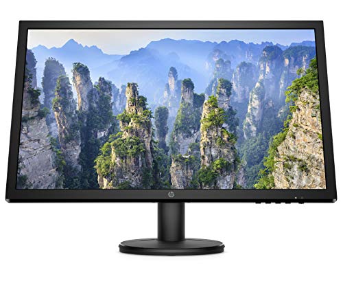 HP Monitor V24 FHD | Monitor de computadora Full HD en diagonal de 24 pulgadas con frecuencia de actualización de 75 Hz y AMD Freesync | Pantalla de luz azul baja con puertos HDMI y VGA | (9SV71AA)