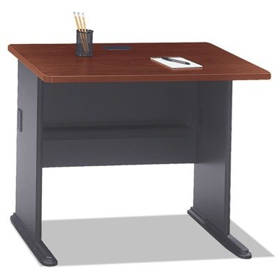 Bush Furniture Escritorio modular de 36' de ancho Hansen Cherry Top/Base Galaxy