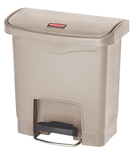 Rubbermaid Commercial Products Botes de basura/basura de plástico con pedal Slim Jim