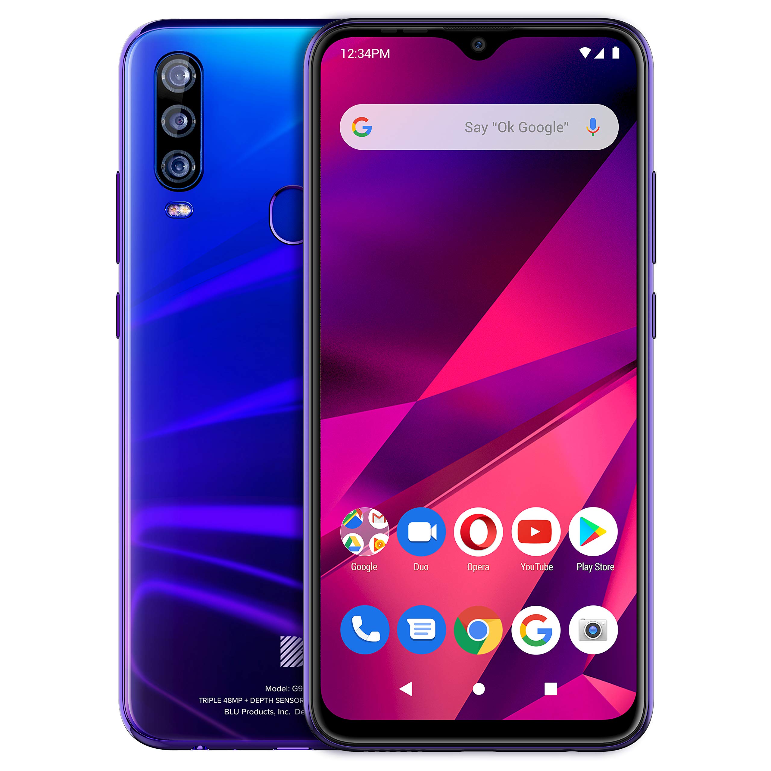 BLU G9 PRO | 2020 | Batería todo el día | Desbloqueado | Pantalla infinita 6.3 HD+ | 128 GB | Cámara triple de 48 MP | Versión de EE. UU. | Garantía de EE. UU. | Anochecer