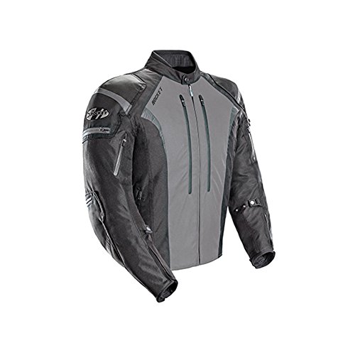 Joe Rocket Chaqueta de moto de carretera Atomic 5.0 para hombre - Negro/Gris/Medio