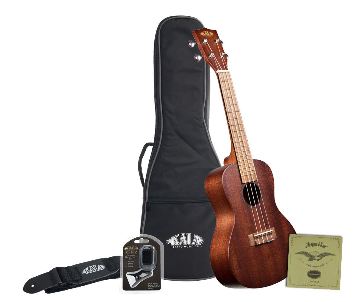 KALA Paquete de ukelele tenor KA-15 - Caoba natural