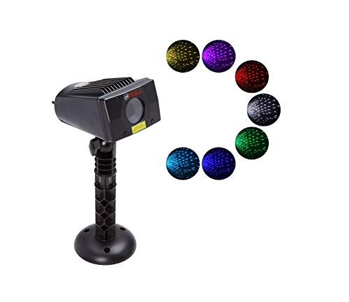 LedMAll Motion Snow Fall Full Spectrum Star Effects 7 colores láser blanco luces navideñas y luces decorativas con control remoto