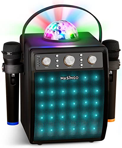 MASINGO Máquina de karaoke Bluetooth para adulto...