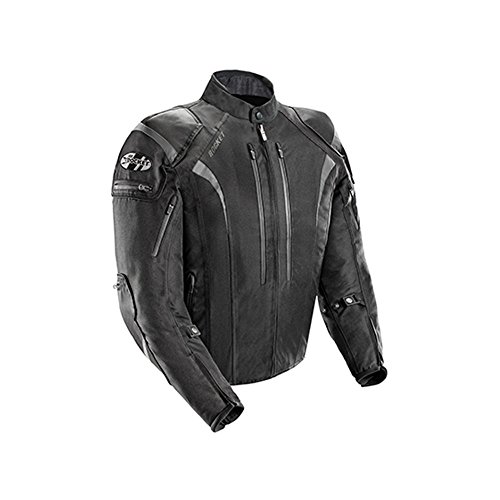 Joe Rocket Atomic 5.0 - Chaqueta textil para motociclista de carretera para hombre - Negro/Negro/3X-Large