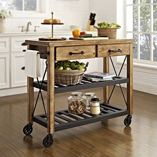 Crosley Furniture Carrito de cocina industrial Roots Ra...