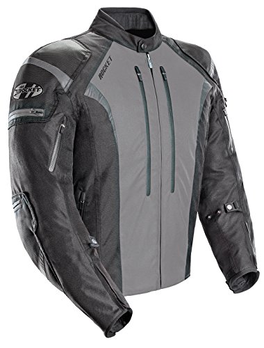 Joe Rocket Chaqueta textil Atomic 5.0 para hombre negra/gris - Mediana